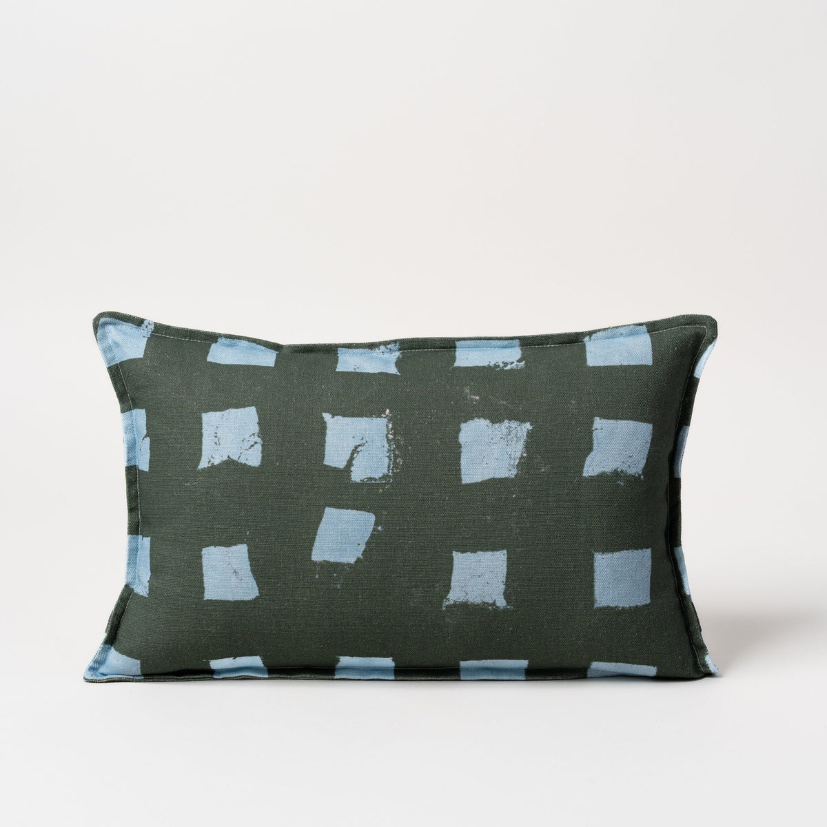 Modernity (Preppy) lumbar pillow, 10 x 17 inches with quarter inch flange, Teresa Roche Textiles