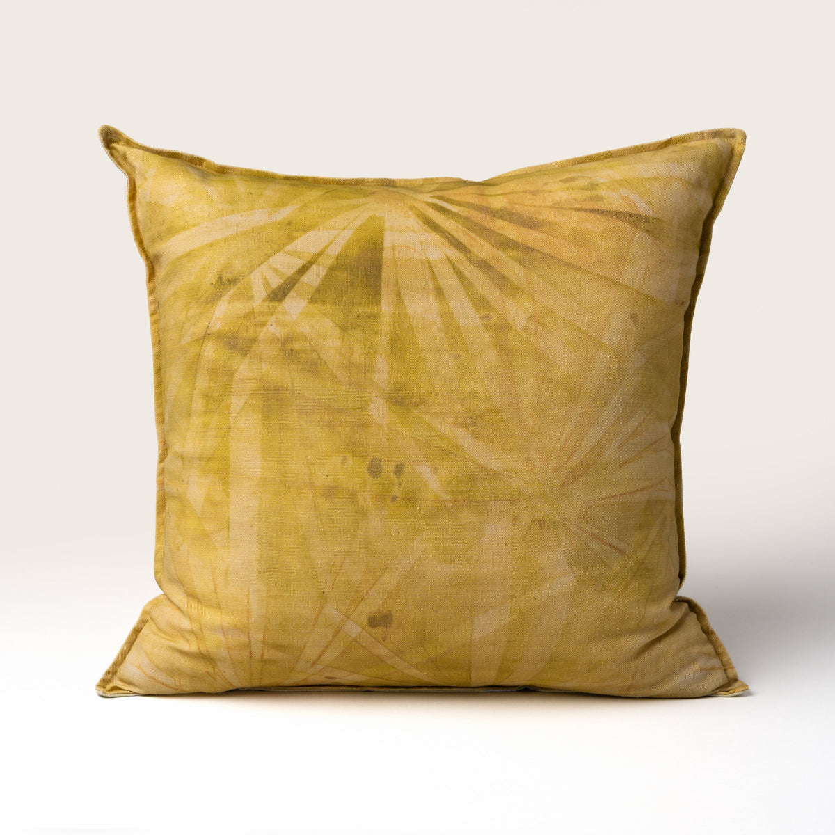 Palmetto pillow, 22 x 22 inches with quarter inch flange, Teresa Roche Textiles