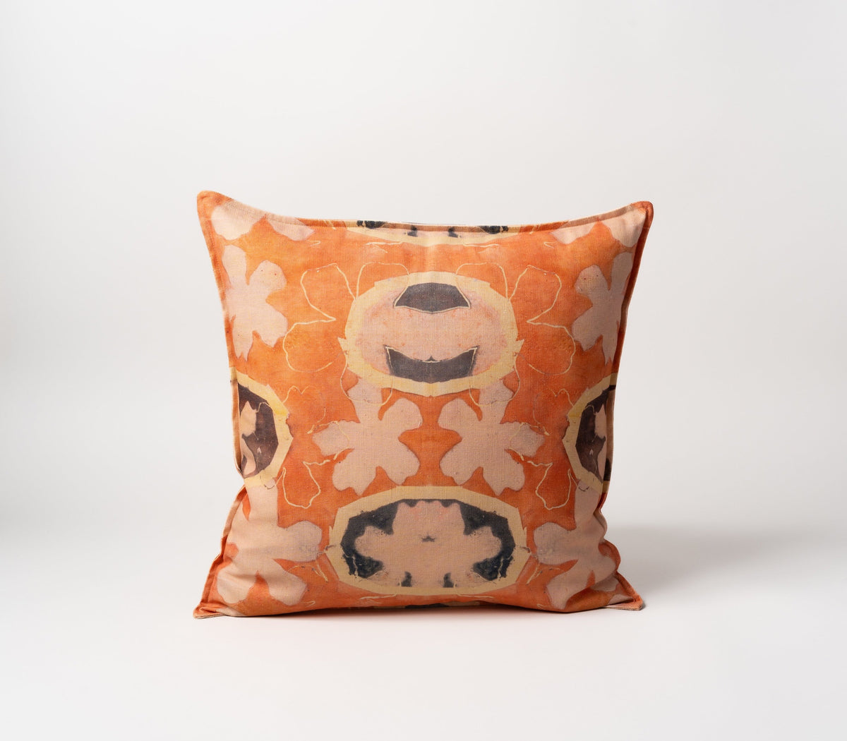 Les Fleurs pillow, 22 x 22 inches with quarter inch flange, Teresa Roche Textiles