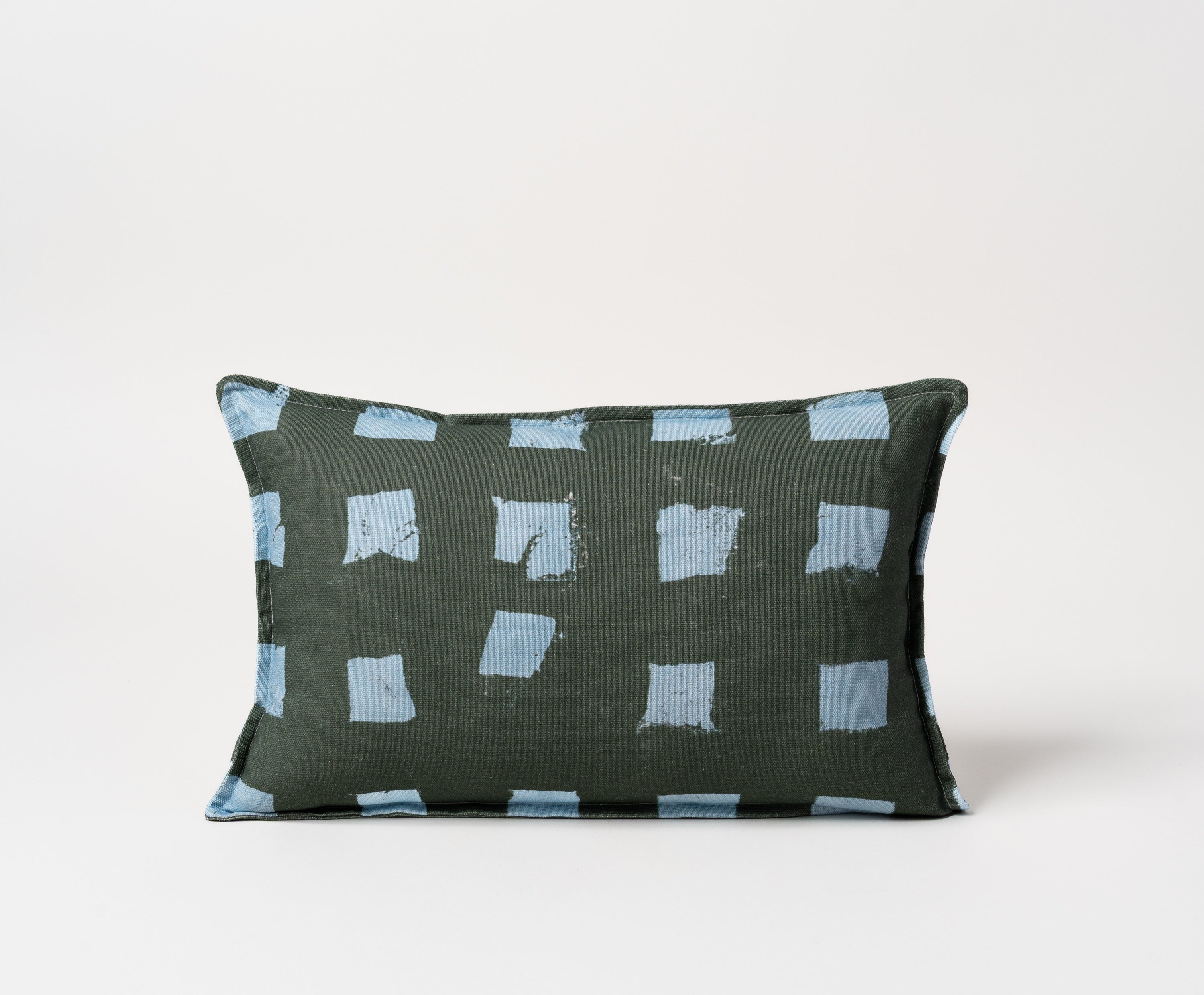 Modernity (Preppy) lumbar pillow, 10 x 17 inches with quarter inch flange, Teresa Roche Textiles